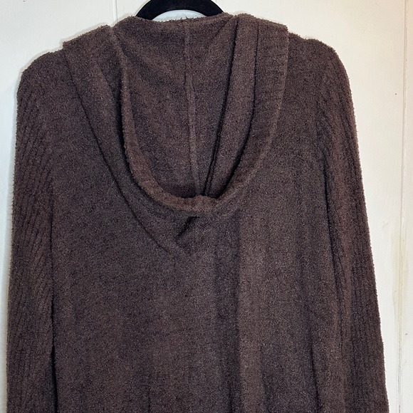 Barefoot Dreams Brown Hooded Cardigan - Picture 10 of 10